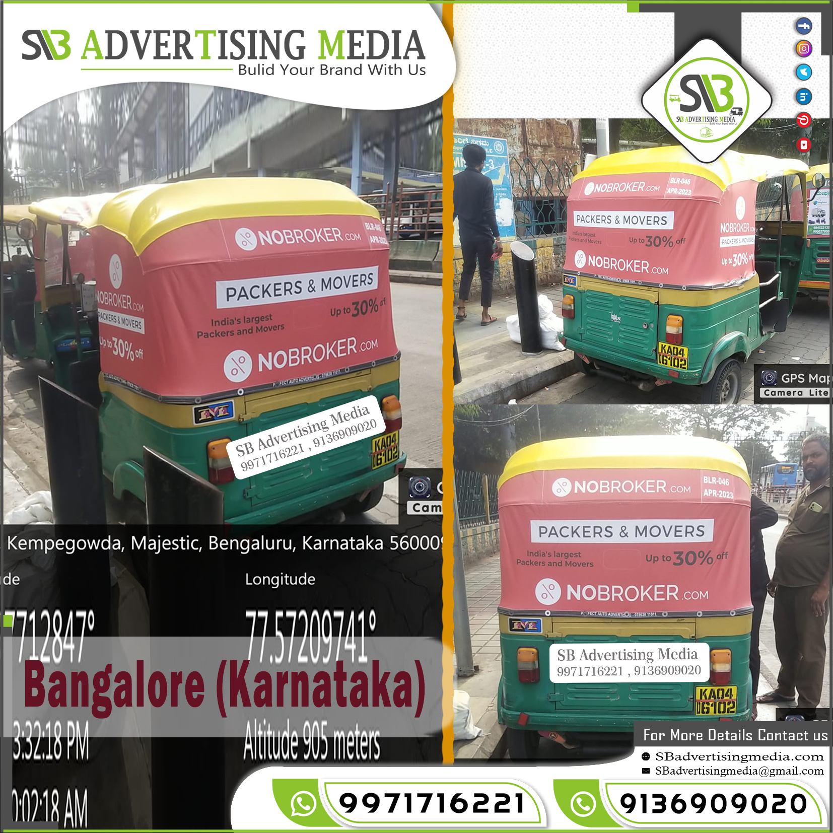 Auto rickshaw advertising services in Bengaluru Karnataka