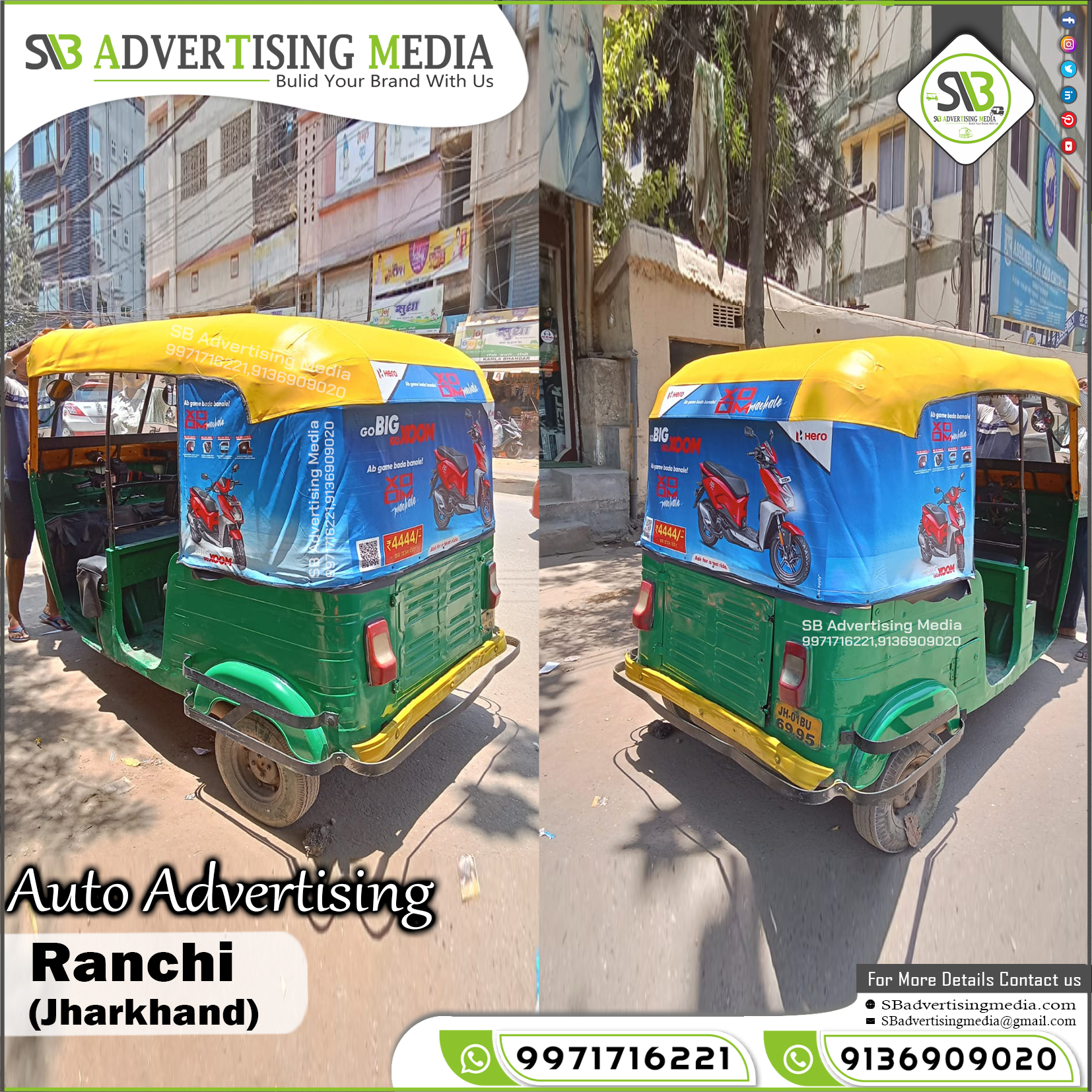 Auto Rickshaw Advertising Services in Ranchi Jharkhand