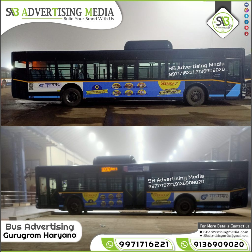 Bus-Advertising-Gurgram-citi-buses-branding-deerika-hypermarket-retail-store