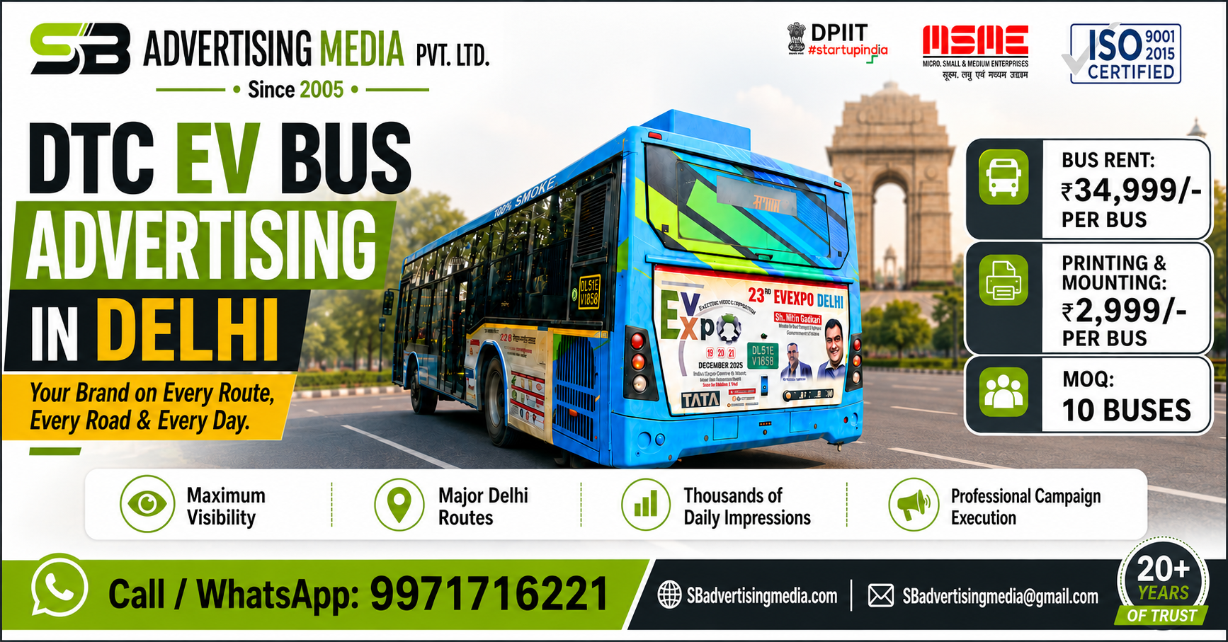 DTC EV Bus Advertising in Delhi