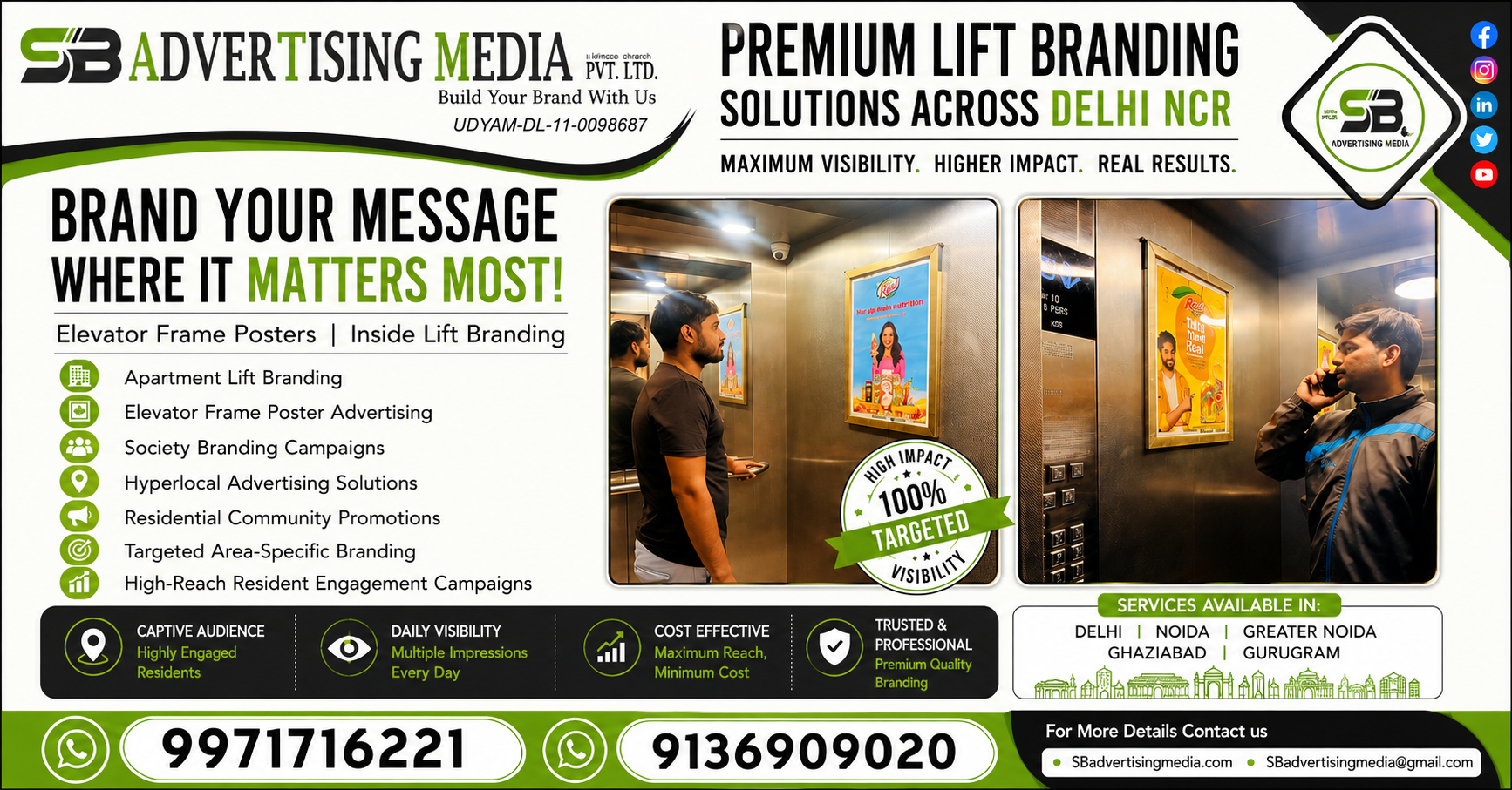 Lift Branding Advertising in Delhi NCR | Apartment Ads