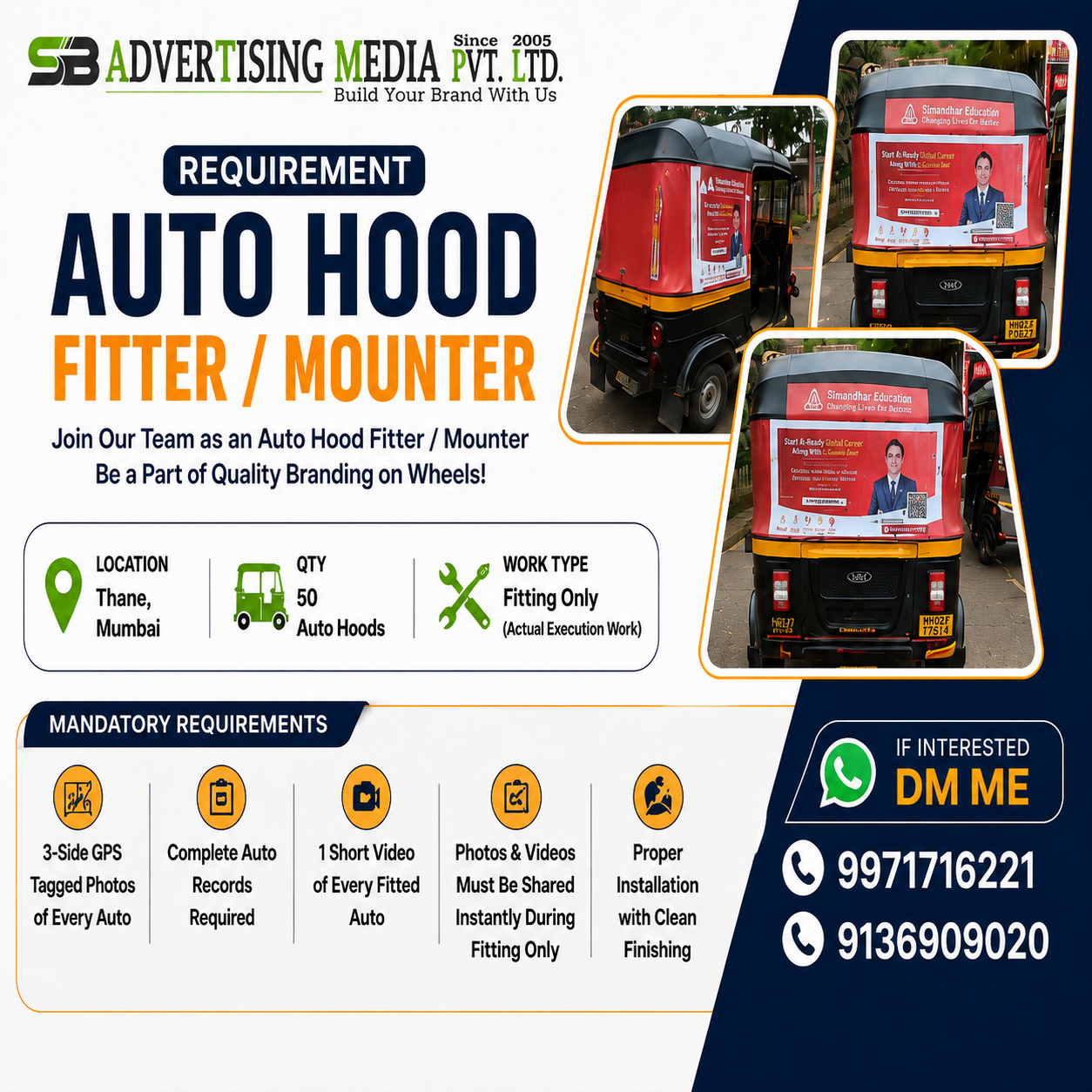 Requirement – Auto-Hood-FitterMounter-in-thane-mumbai-mh