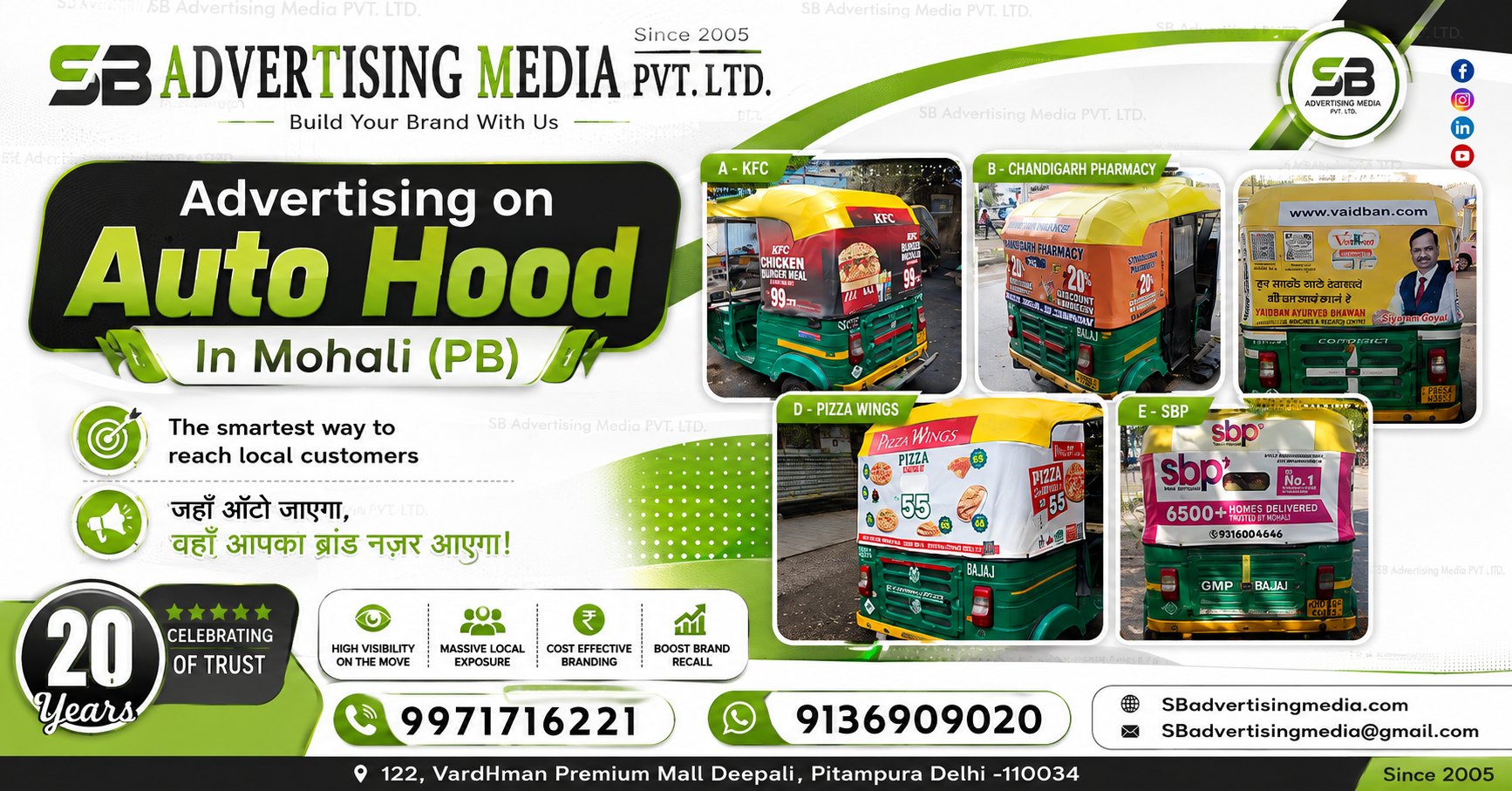 Auto rickshaw advertising services in Mohali (PB)