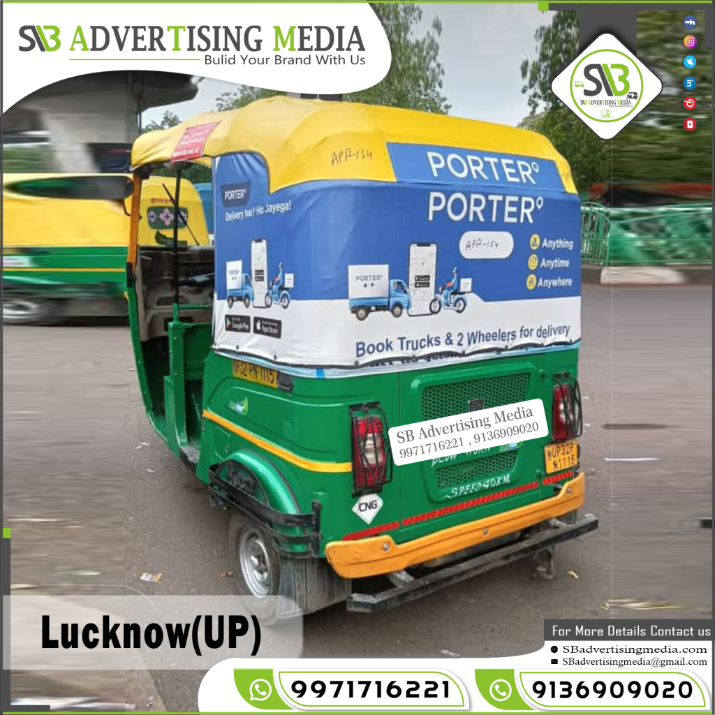 auto rickshaw ads in lucknow uttar pradesh porter delivery app