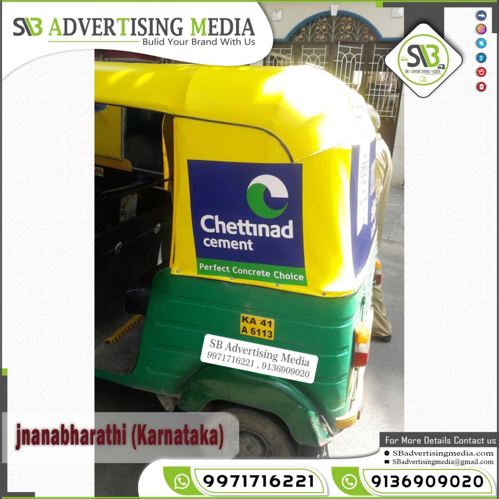 auto rickshaw advertising chettinad cement in jnanabharathi karnataka