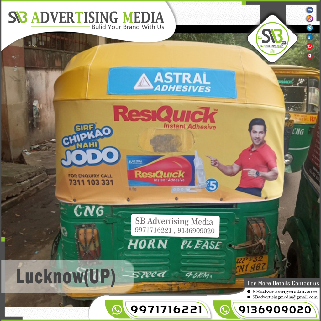 auto rickshaw branding astral chipkao locknow uttar pradesh